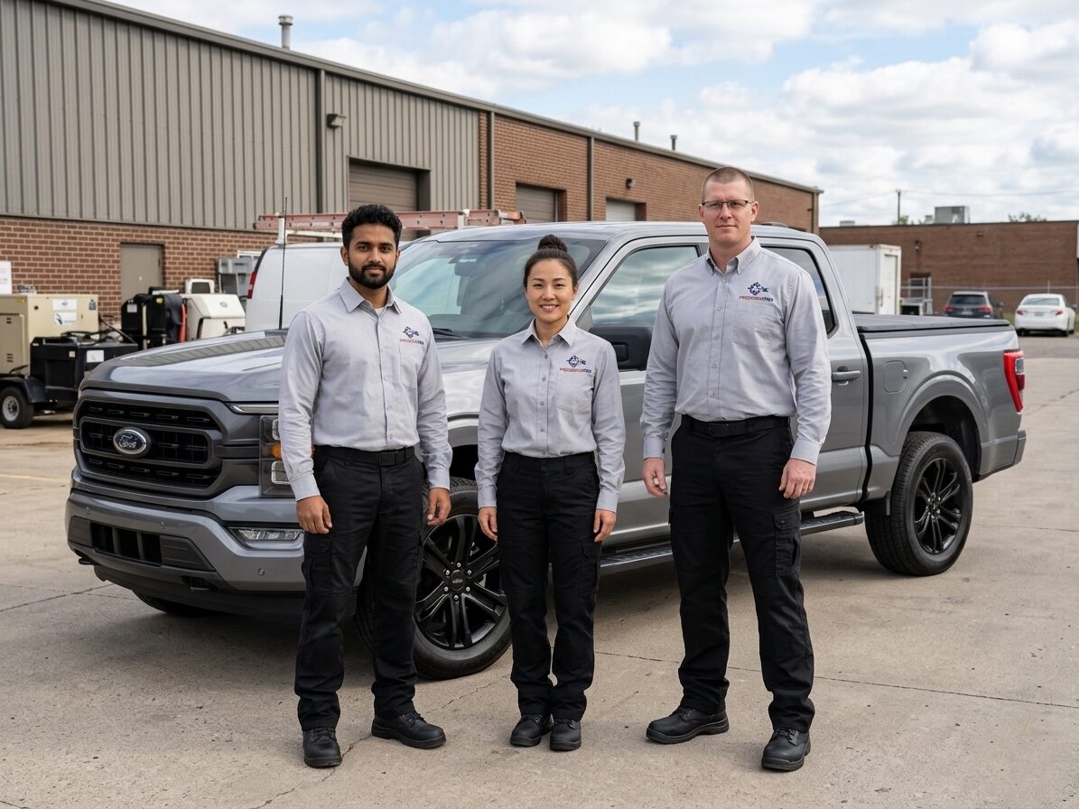 PrecisionPro Pest Solutions team with service truck